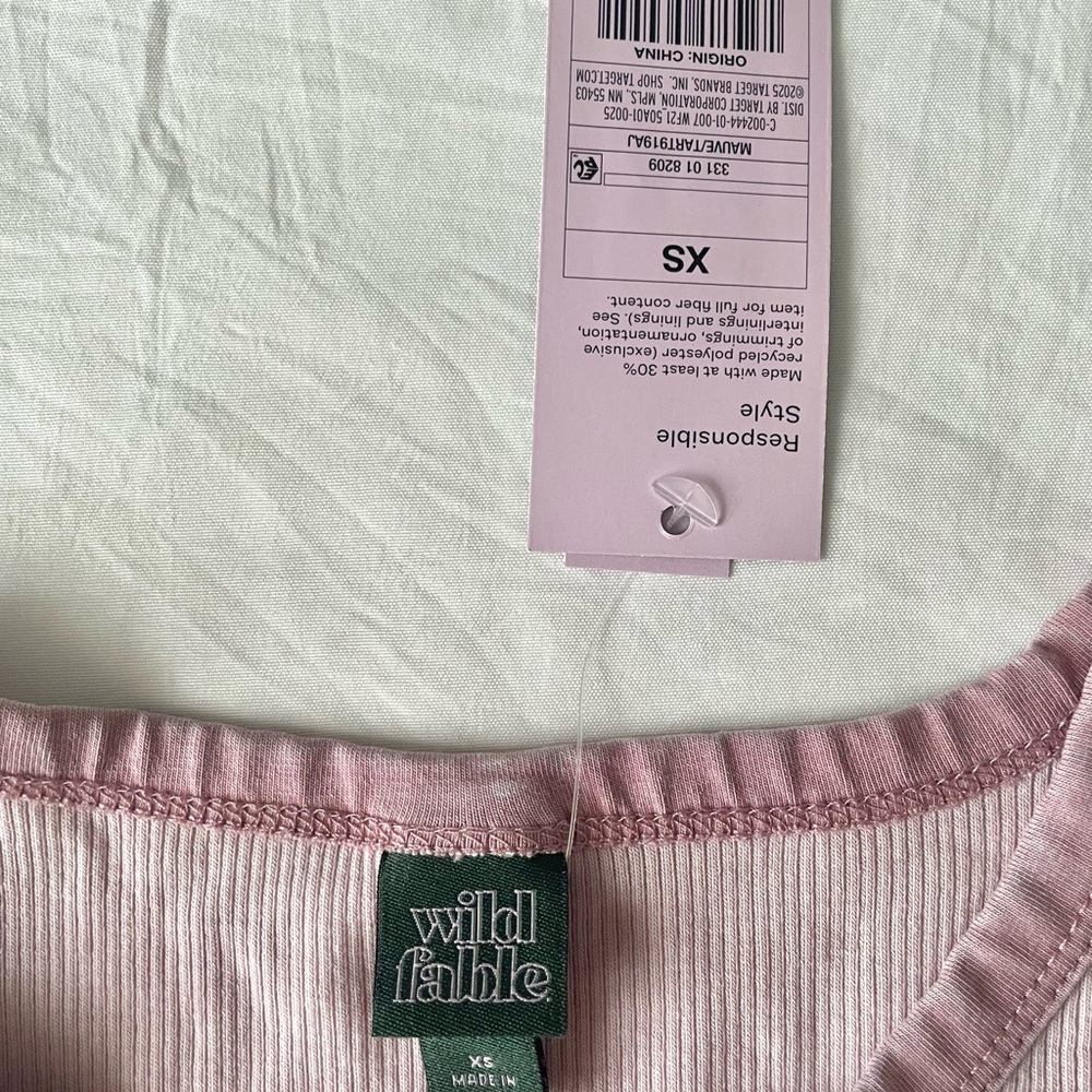 Wild Fable Pink Ribbed Sleeveless Tank Top - Picture 7 of 8